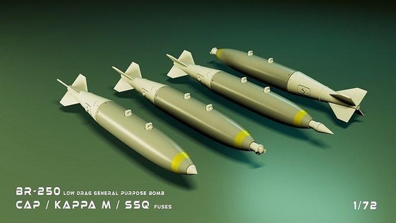 expal br-250 low drag general purpose bomb missile aircraft military weapon war airplane plane army vehicle game hobby diy 3d print model - Mito3D