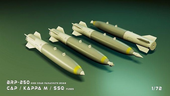 expal brp 250 Fallschirm Verzögert Bombe Waffe Rakete Flugzeug Militär Krieg Hobby DIY 3d print model - Mito3D