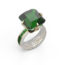 cher anneau d'émeraude bijoux classique vintage gem le diamant la ronde princesse or de mode personnes mobiliers l'anneau léger qualitatives détail magnifique l'émeraude cube les anneaux 3d print model - Mito3D