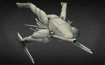 l'exploration du vaisseau spatial art de l'espace sci fi gratuite 3d la concurrence poisson style fantaisie d'impression rapide l'artisanat agile le métal figure pièces l'actif makeprintable défi d'autres 3d print model - Mito3D