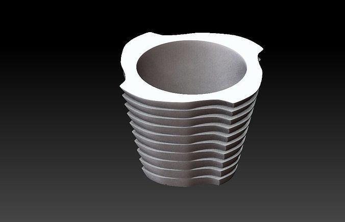 extended pot 37 plant vase flower bowl cooking baking form bottle decor ice design custom interior printable part organizer container house 3D print model - Mito3D