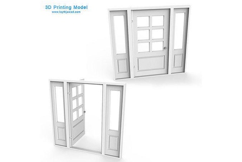 externe porte diorama 3d imprimable Jeu maison interne vignettes échelle tamiya 3d print model - Mito3D