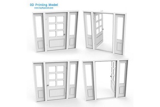 externe porte diorama 3d imprimable jeu maison interne vignettes échelle tamiya 3d print model - Mito3D
