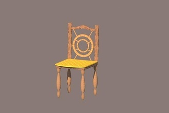 olağanüstü sandalye otel restoran Odun Antik klasik aile mobilya ev 3d print model - Mito3D