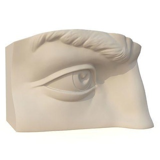 eye david - 3d print model man face anatomy sculptures art gypsum 3d print model - Mito3D