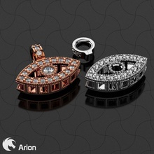 occhio di dio ciondolo gioielli oro lusso gioiello modello le pietre diamante argento ciondoli i diamanti cad stampa 3d print model - Mito3D
