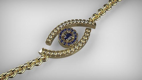 ojo mesika joyería joya oro collar pulsera diamante esposas anillo plata lujo platino arete Moda 3d print model - Mito3D