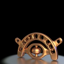 eye pendant vision center soul rod jewelry pendants 3d design shapeways 3d print model - Mito3D