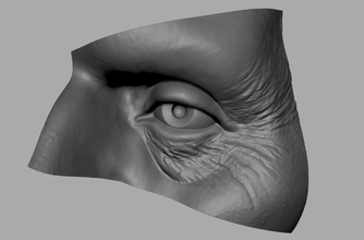 olho imprimível personagem masculino homem 3dprint zbrush escultura cara pálpebras personagens arte esculturas 3d print model - Mito3D