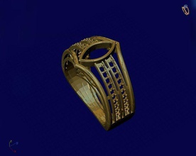 eye ring jewelry wedding engagement fashion silver printable jewel gem diamond rings 3d print model - Mito3D