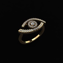 eye ring jewelry luxury elegant gem gold silver wedding diamond earring bracelet necklaces pendant rhinoceros accessory beauty fashion design cad jewel rings 3d print model - Mito3D