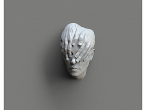 eyes covered - art piece abstract modern sculpture face sculptures 3d print model - Mito3D