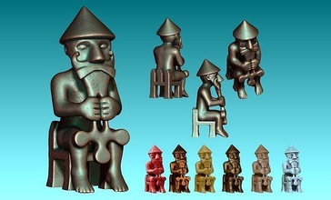 eyrarland thor statue century cnc age bronze odin norse viking metal dark vii acheology art replicas sculptures miniatures figurines collectible 3d print model - Mito3D