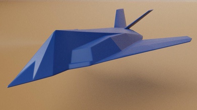 f-117 nighthawk f 117 airplane aeroplane jetplane weapon lockheed bomber stealth scale model games toys 3d print model - Mito3D