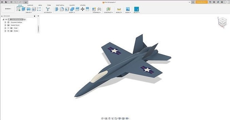 f 18 avispón avión aeronave vuelo volador militar vehículo jet aeropuerto línea aire aerolínea combatiente comercial fuerza ingenieria ciencias 3d print model - Mito3D