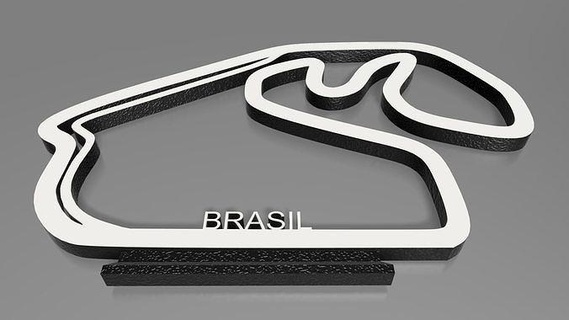 f1 Brezilya yarış Izlemek dekor stl dosya autodesk füzyon 360 formala1 formül 1 Renault Ferrari Pirelli araba pisti hızlı spor McLaren ralli ev 3d print model - Mito3D