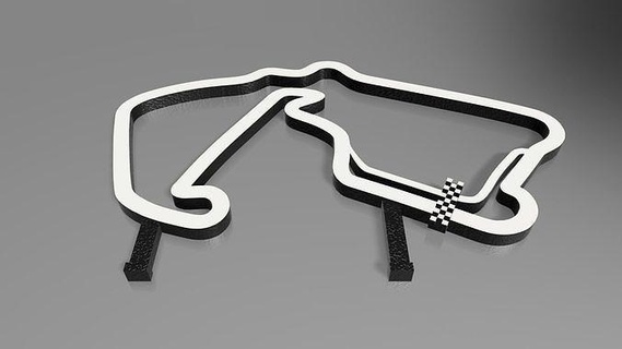f1 Silverstone raça pista stl Arquivo autodesk fusão 360 Fórmula carro veículo esporte roda corrida pneu auto cupê velozes 1 formula1 comício corredor pirelli casa decoração 3d print model - Mito3D