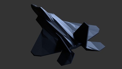 f22 rapace lowpoly 3d impression géométrique militaire avion forme art vitrine illustration déco statue armée l'air contrôle aérien jeux jouets 3d print model - Mito3D