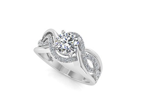 f Schmuck ring diamond gem engagement Hochzeit Ringe 3d print model - Mito3D