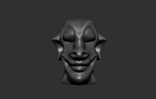 face 3d model head smile art portrait man eye interior gallery sculptures 3d print model - Mito3D