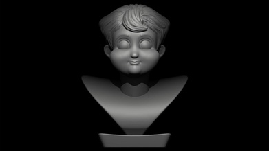 cara 3d impresión modelo Listo personaje toon proteger 3dprint bebé chico niña figura cabeza estatua escultura cuerpo dibujos animados juegos juguetes 3d print model - Mito3D
