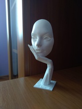 le visage de la main art sculpter sculpture conception décor décoration femme jeune fille sculptures 3d print model - Mito3D