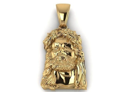 face jesus christ jewelry pendant pendants silver gold christian jewellery catholic printable ornament orthodox worship church religious cross 3d print model - Mito3D