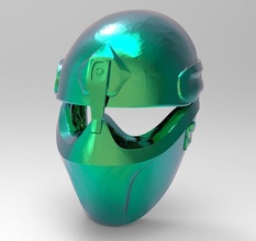 visage masque alpha 3d 3dmodel cg Jeu stl Vêtements 3dprint imprimable mode 3d print model - Mito3D