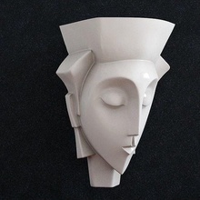visage masque fille sculpture portrait statue femme figurine corps masculin tête bijoux pendentif bague or art sculptures déco décor décoratif 3d print model - Mito3D