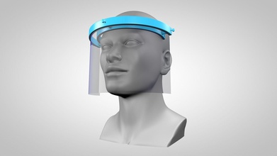 visage protection bouclier covid couronne masque covid19 science médical 19 ressources 3d print model - Mito3D