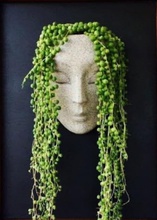 viso donna fioriera arte ragazza interni casalinghi ceramica arredamento vaso fiori fiore casa 3d print model - Mito3D