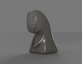 visage homme fougueux figure sculpture enlevée enchantement fantôme japon dessin animé jeux jouets 3d print model - Mito3D