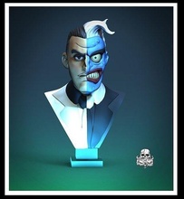yüzler batman animasyonlu dizi heykel sanat illüstrasyon şekil kötü adam dc joker koleksiyon büst komik geek minyatür heykeller 3d print model - Mito3D