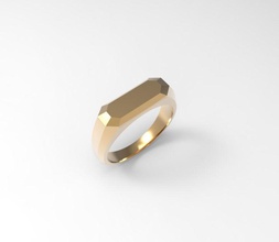 faceta joalheria platina brutal ouro prata imprimível anel moda argolas 3d print model - Mito3D