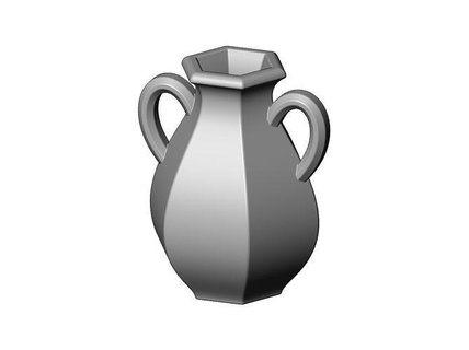 facetté grec ancien urne vase poterie décor pot antique sculpture cnc ornement plâtre gypse moulures soulagement imprimable argile 3d modèle art sculptures 3d print model - Mito3D