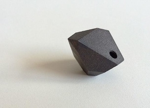 faceted rock pendant jewelry classic diamond generative geometric metal minimal necklace parametric pendants simple 3d print model - Mito3D