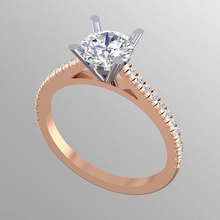 fairy ring 065-d 3dprint cad diamond gem gems gold jewelry platinum print stone silver metal pink rings 3d print model - Mito3D