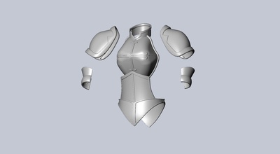 fada rabo erza escarlate coração kreuz armaduras conjunto 3d impressão impresso armadura anime animação réplica traje cosplay brinquedo peitoral fantasia jogos brinquedos 3d print model - Mito3D