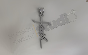 inanç kılıç kolye 3 boyutlu model mücevher takı moda güzellik yazdırılabilir ışık gümüş 3d print model - Mito3D