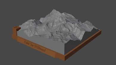 duvarlar sar dağ manzara yanardağ arazi çevre doğa fotogrametri yükseklik dem Bilim 3d print model - Mito3D