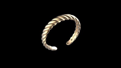 falang ring jewelry finger size silver gold collection rings rope pigtail 3d print model - Mito3D