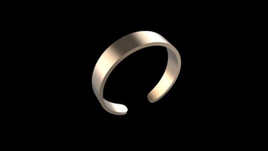 falang anillo la joyería dedo tamaño plata de oro colección los anillos plana tira 3d print model - Mito3D