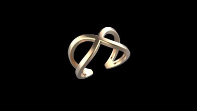 falang ring jewelry finger size silver gold collection rings x cross 3d print model - Mito3D