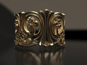 falange ring Schmuck Leichtigkeit delicate fein phalanx viktorianischen ornament öffnen Mode Promi Ringe 3d print model - Mito3D