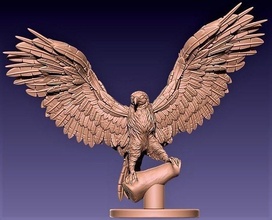 falcão pássaro asas propagação águia animal vôo caçar garra natureza joalheria jóias pingente arte esculturas estátua anime 3d print model - Mito3D