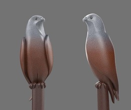 falcon minimal minimalist sculpture eagle statue scandinavian bird nordic poultry hawk art sculptures 3d print model - Mito3D