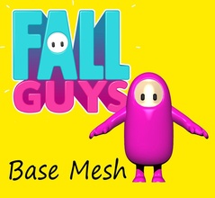 fall guy base mesh fallguys games colectibles basemesh 3dmodel videogames gadgets fanart 3dprint video game art toys 3d print model - Mito3D