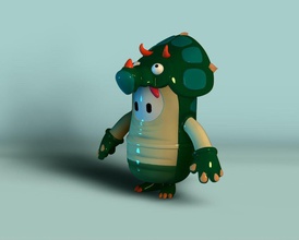 sonbahar beyler Dinozor Fallguys oyun oyuncak karakter şekil internet üzerinden çevrimiçi Sanat büyük oyunculu savaş 3dbaskı oyunlar oyuncaklar 3d print model - Mito3D