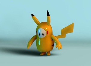 cair rapazes Pikachu trapaceiros jogos brinquedo personagem figura conectados jogo online arte maciço multijogador batalha 3dprint brinquedos 3d print model - Mito3D