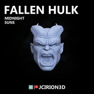 fallen hulk custom head marvel legends midnight suns games toys 3d print model - Mito3D